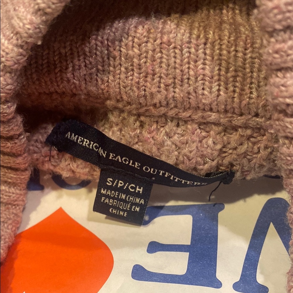 American Eagle Outfitters Pink Cowl Neck Sweater